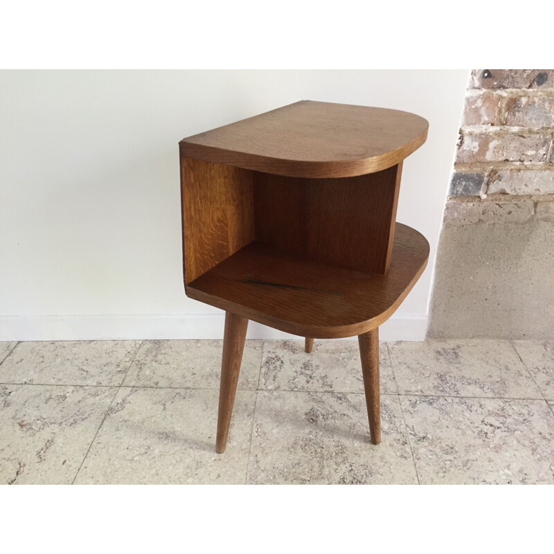 Vintage tripod bedside table 1950