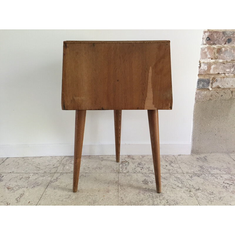 Vintage tripod bedside table 1950