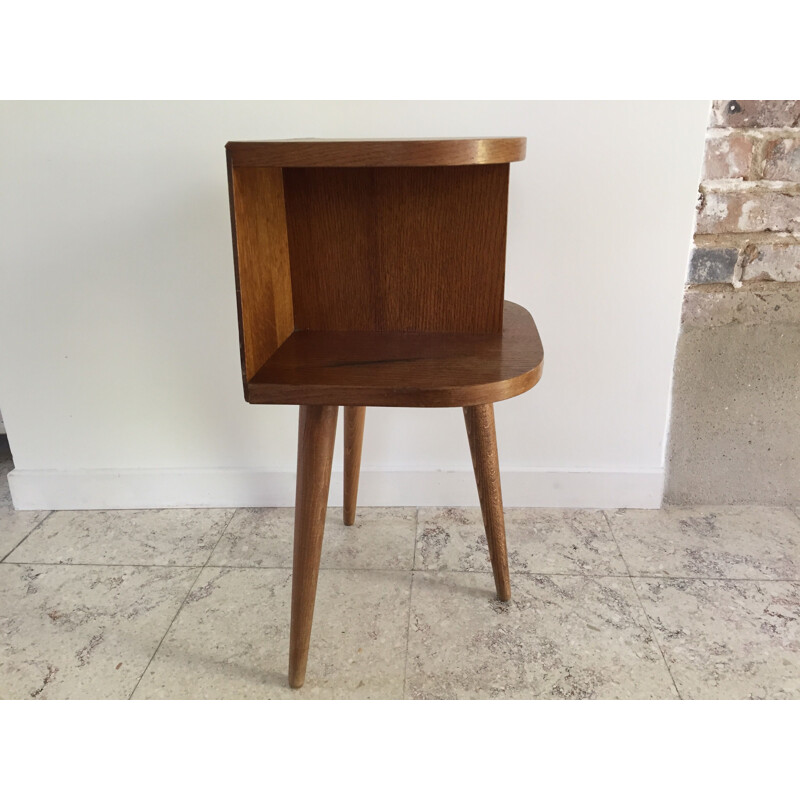 Vintage tripod bedside table 1950