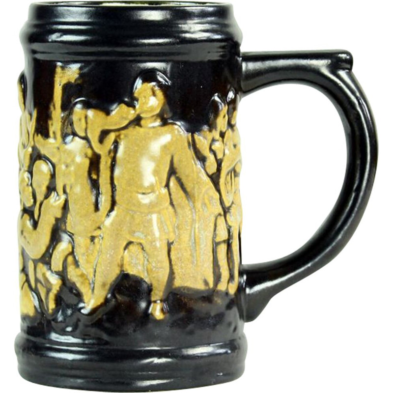 Vintage Ceramic Mug Czechoslovakia 1960s