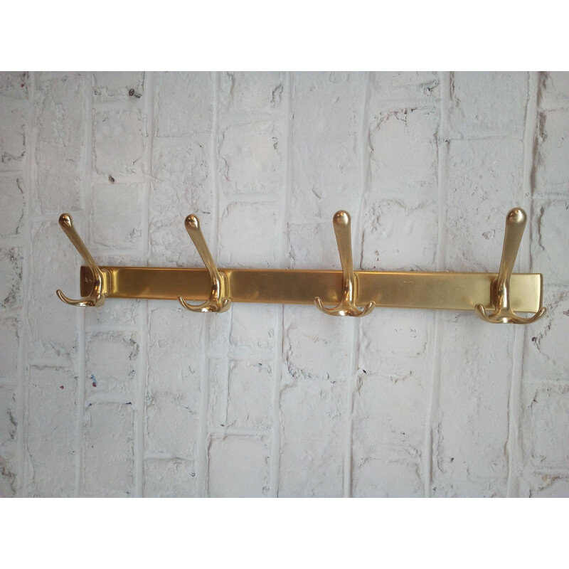 Midcentury coat rack in brass