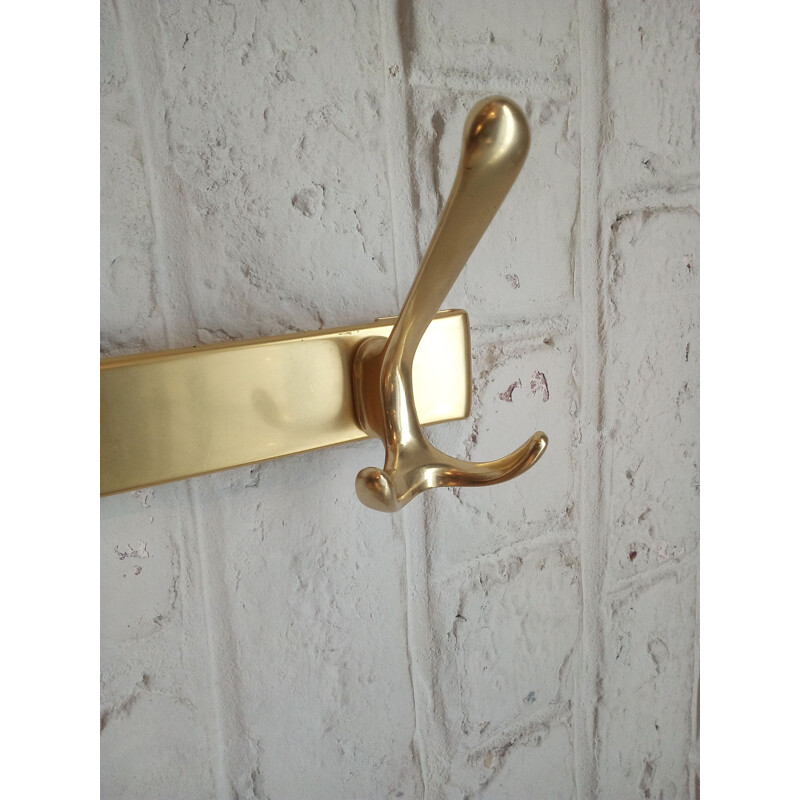 Midcentury coat rack in brass