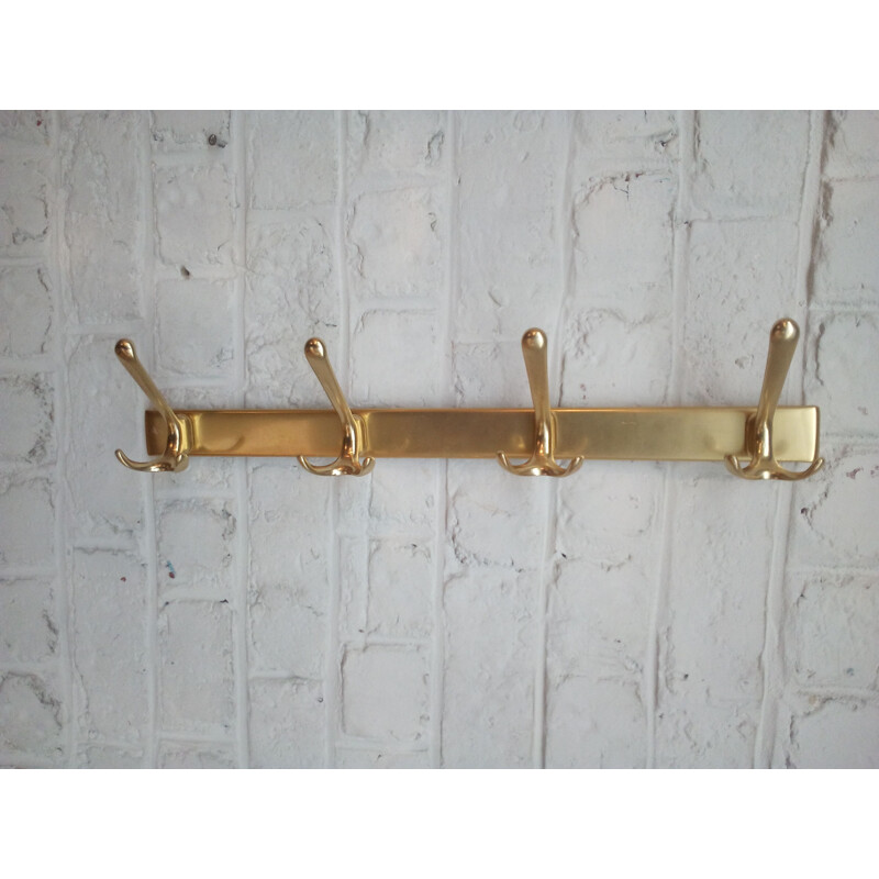 Midcentury coat rack in brass