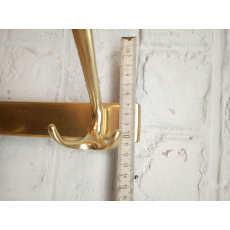 Midcentury coat rack in brass