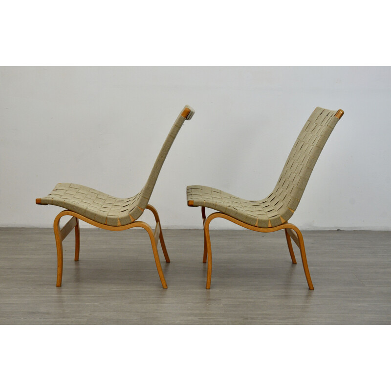 Paire de fauteuils Eva vintage par Bruno Mathsson Suède