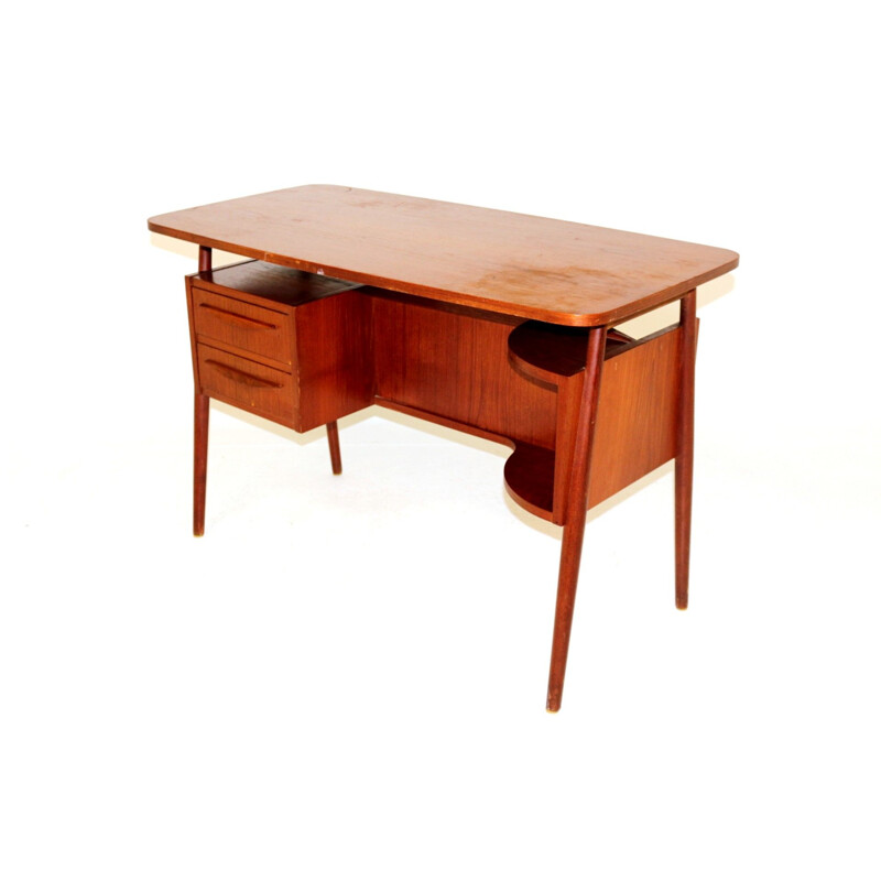 Vintage teak desk, Gunnar Nielsen Tibergaard Denmark 1950