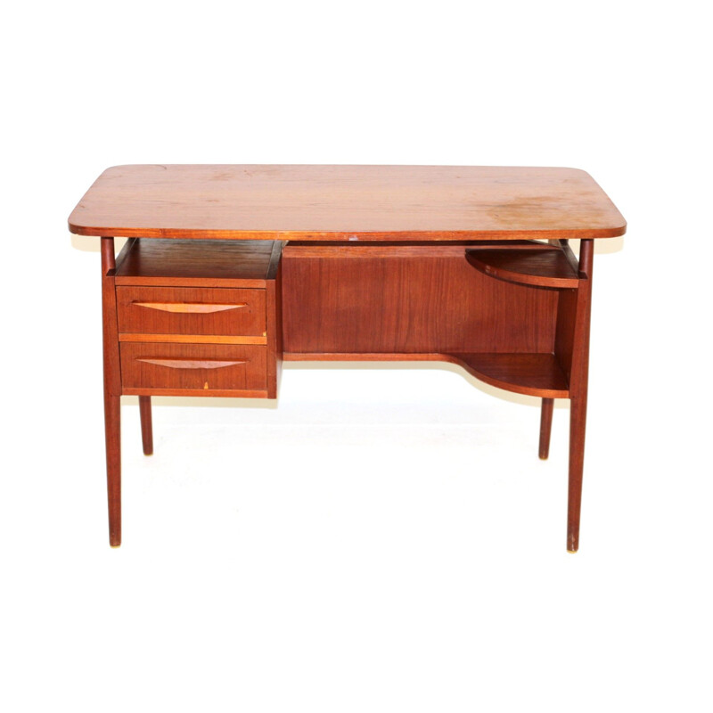 Vintage teak desk, Gunnar Nielsen Tibergaard Denmark 1950