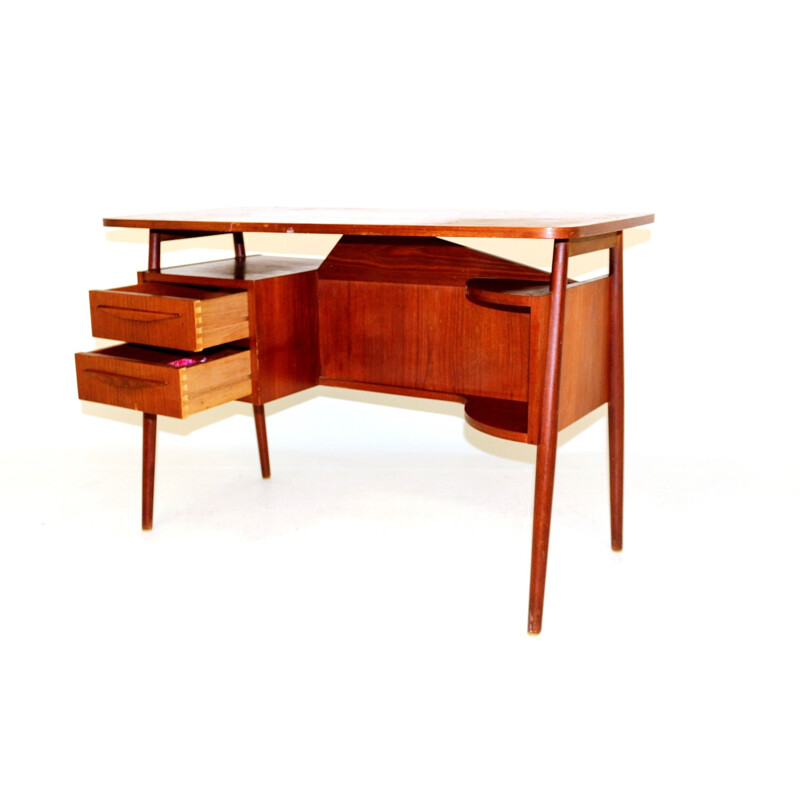 Vintage teak desk, Gunnar Nielsen Tibergaard Denmark 1950