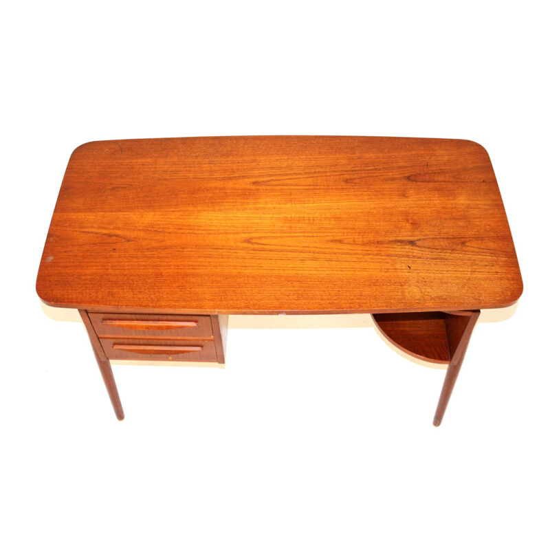 Vintage teak desk, Gunnar Nielsen Tibergaard Denmark 1950