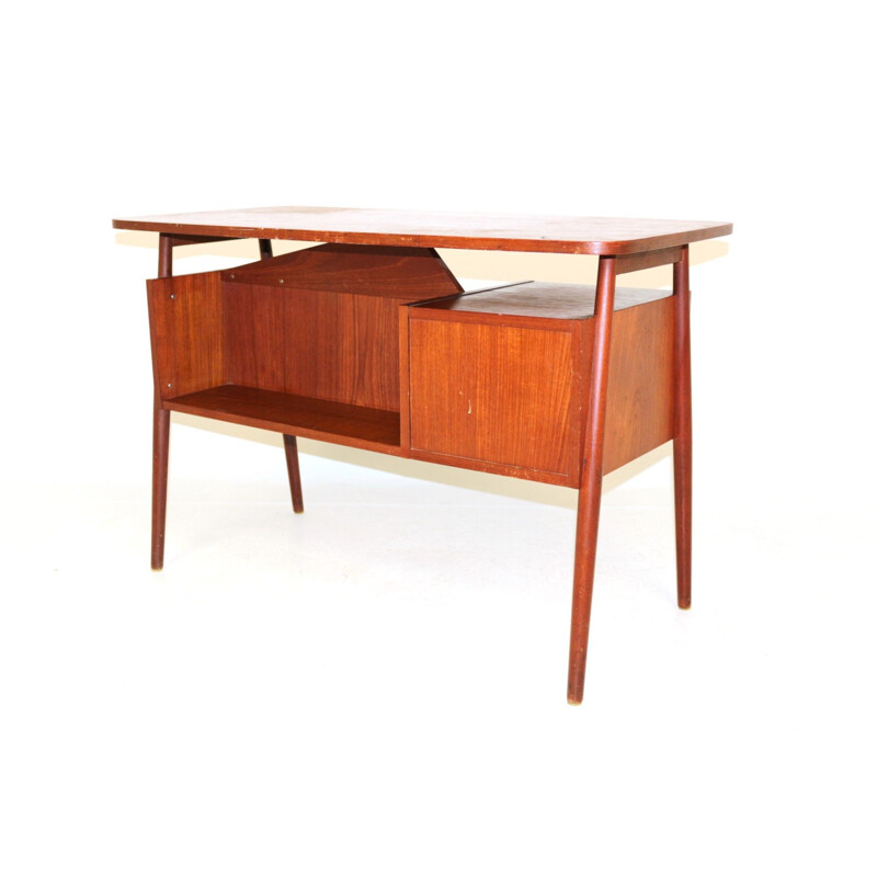 Vintage teak desk, Gunnar Nielsen Tibergaard Denmark 1950