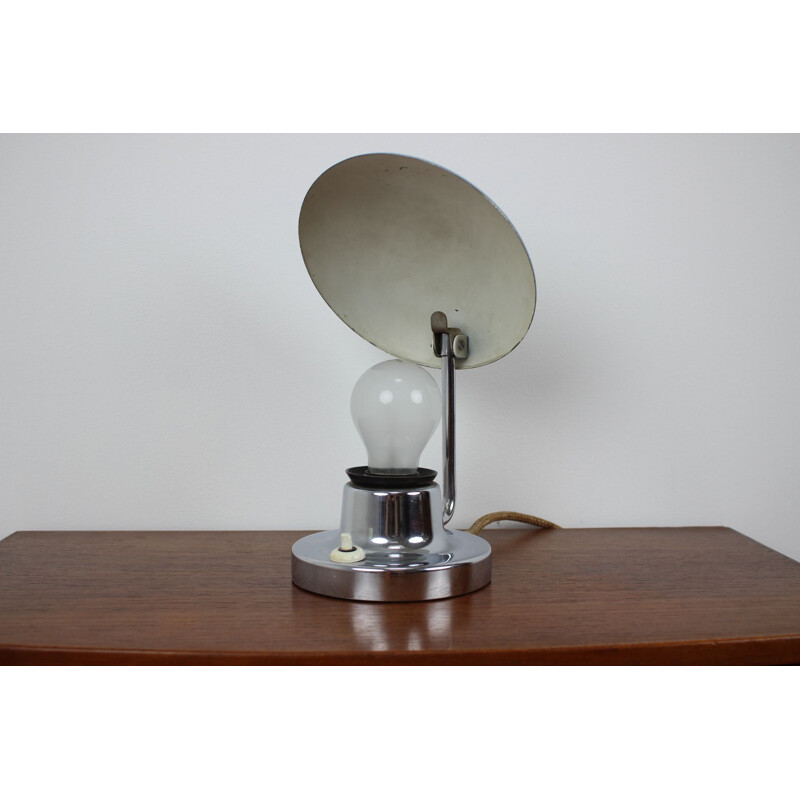 Lampe de table vintage en laiton du Bauhaus, Tchécoslovaquie 1930