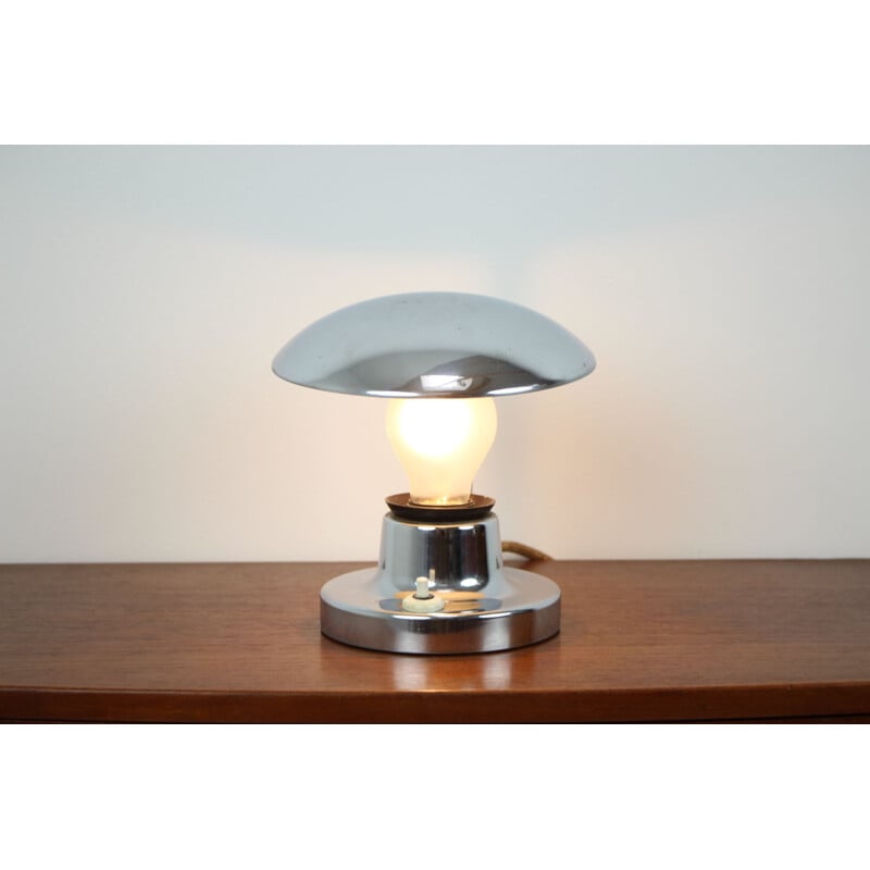 Lampe de table vintage en laiton du Bauhaus, Tchécoslovaquie 1930