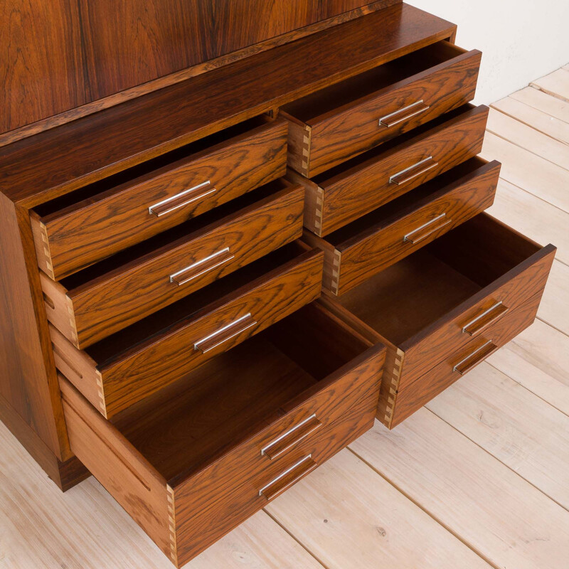 Recepção Vintage rosewood por Axel Christensen para ACO Møbler, Dinamarca 1960