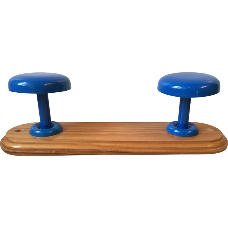 Vintage blue coat rack 1980