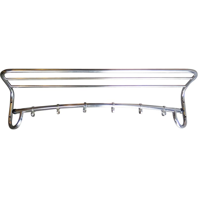 Vintage coat rack in chromed metal 1950