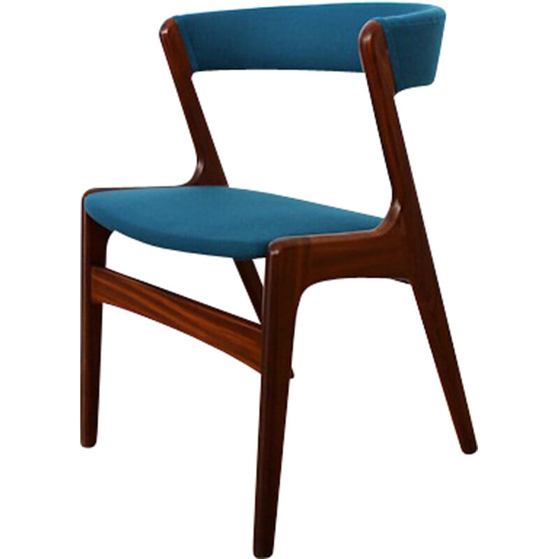 Mid-century chair in blue Kvadrat fabric, Kai KRISTIANSEN - 1960s