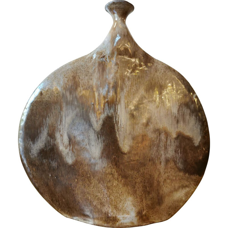Vase vintage atypique en céramique 1970