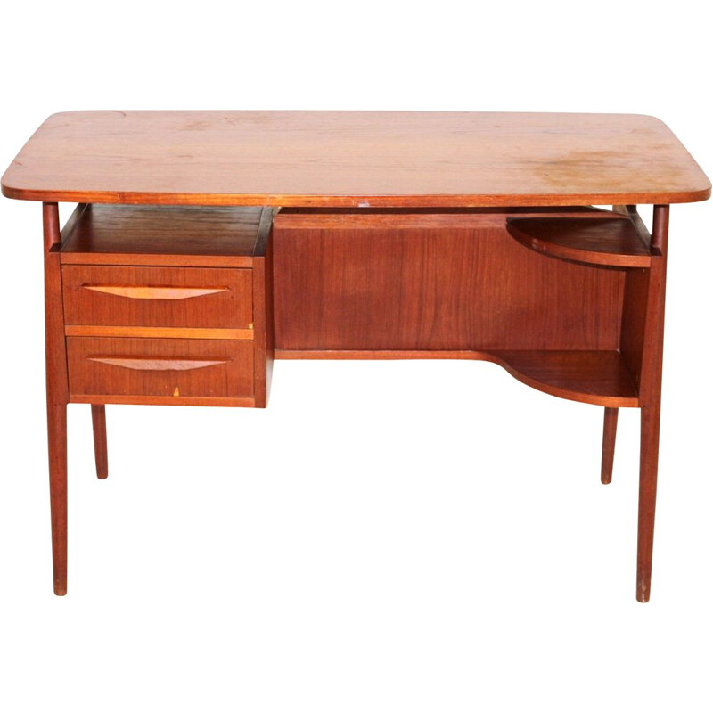 Vintage teak desk, Gunnar Nielsen Tibergaard Denmark 1950