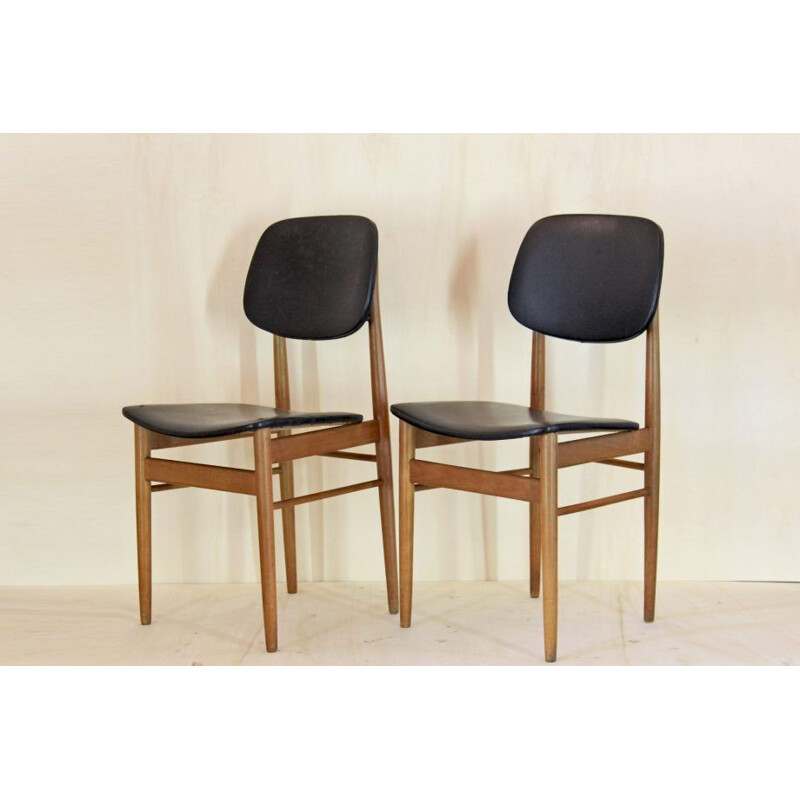 Pair of vintage dining chairs by Ico Parisi 1950s