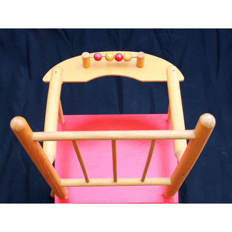 Vintage high chair for dolls 1970