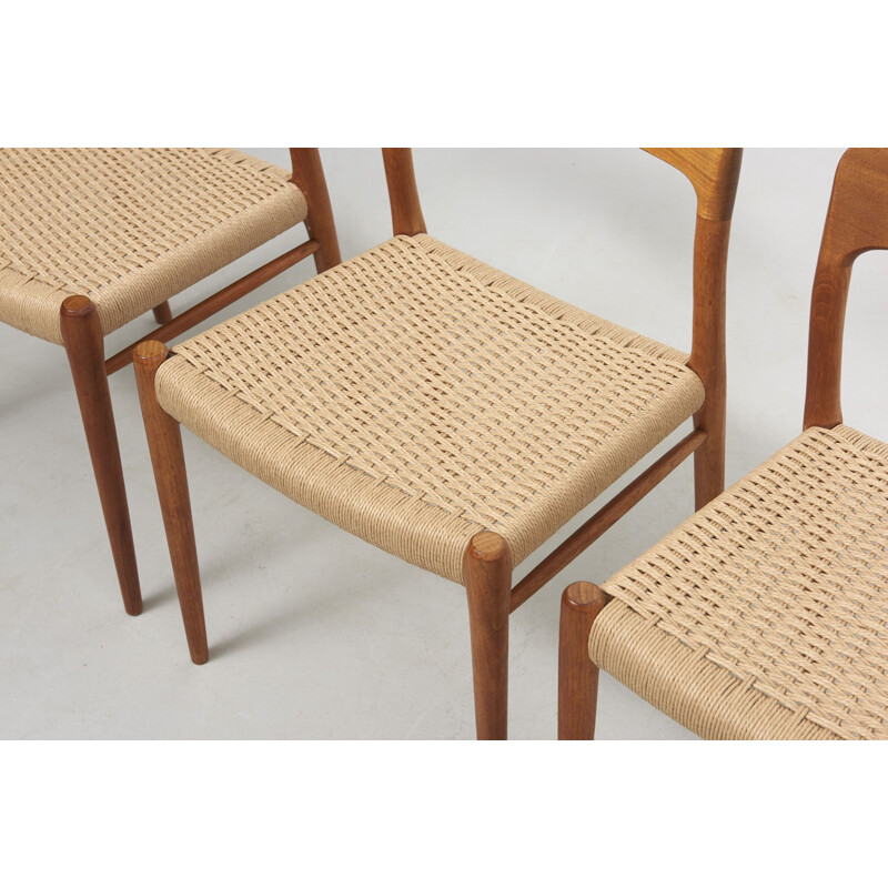 Set of 4 vintage Dining Chairs by Niels O. Møller for J.L. Møllers Møbelfabrik, Denmark 1950s