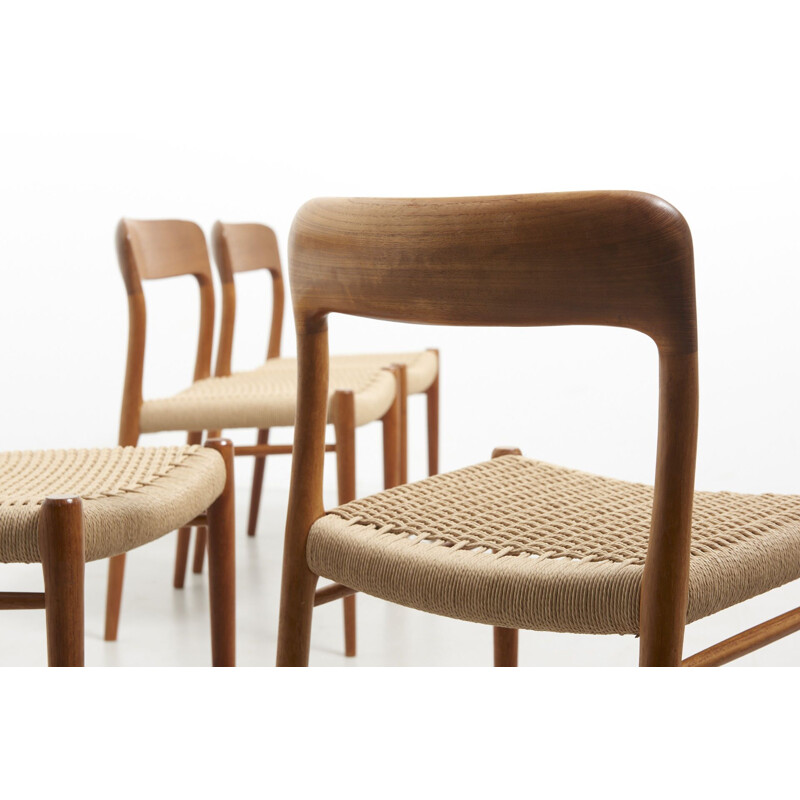 Set of 4 vintage Dining Chairs by Niels O. Møller for J.L. Møllers Møbelfabrik, Denmark 1950s