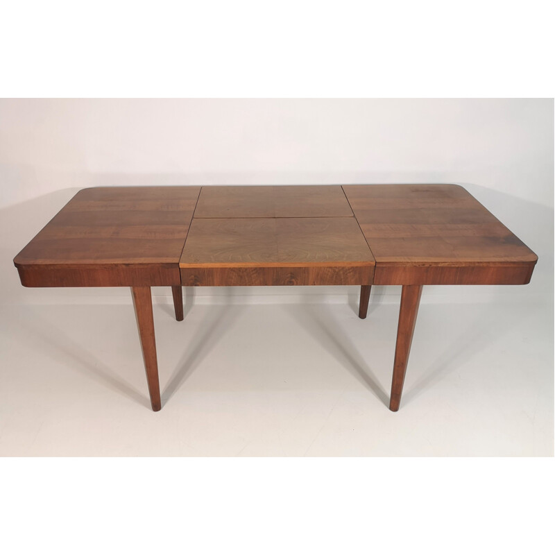 Vintage Dining Table Jindrich Halabala for UP Zavody, Art Deco 1950s