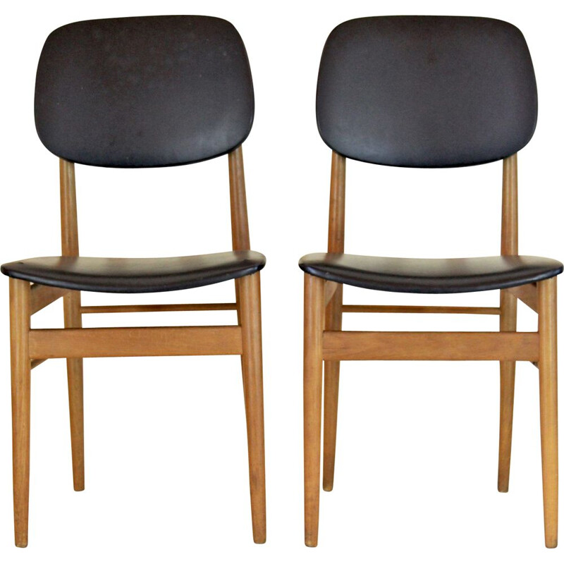 Paire de chaises vintage par Ico Parisi 1950