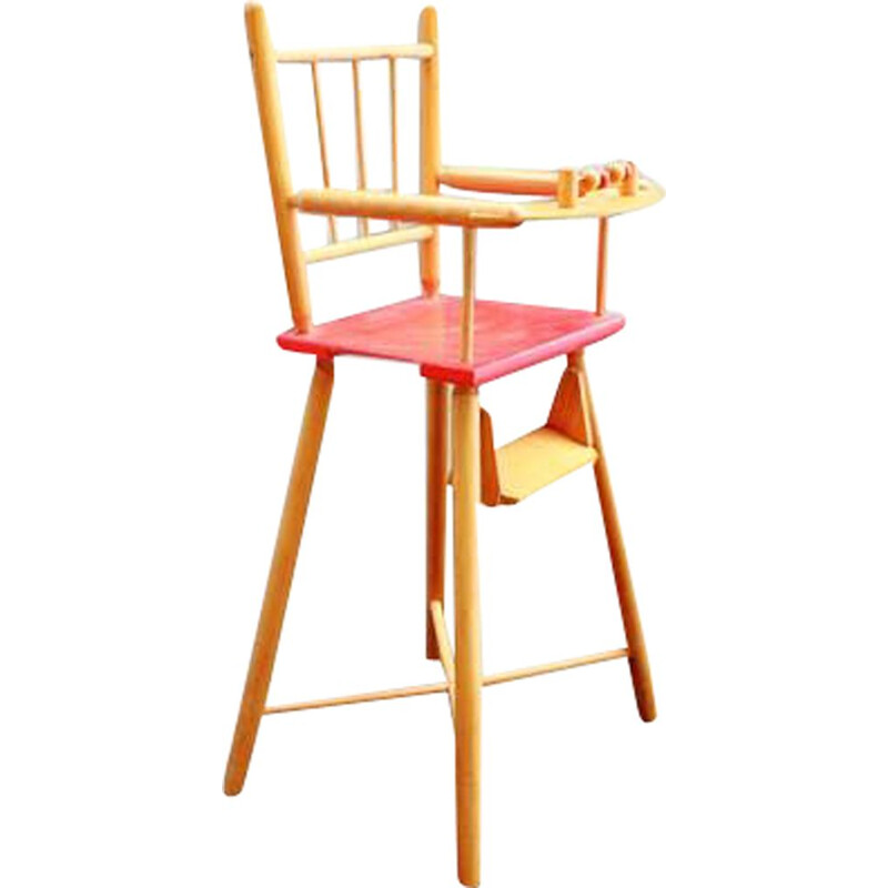 Vintage high chair for dolls 1970