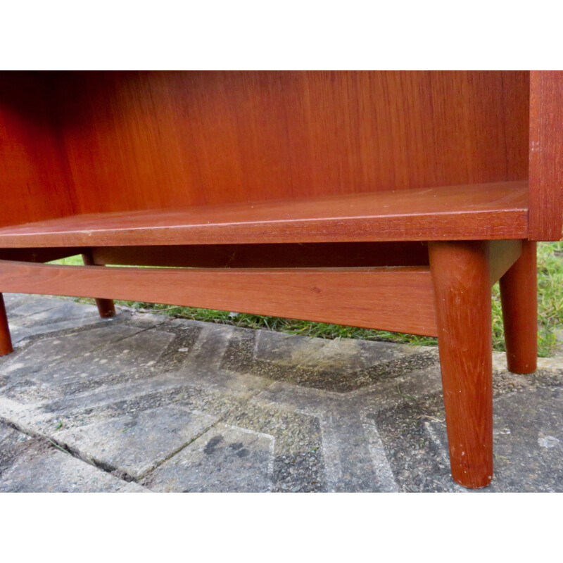 Vintage teak bookcase by Johannes Sorth Denmark 1960