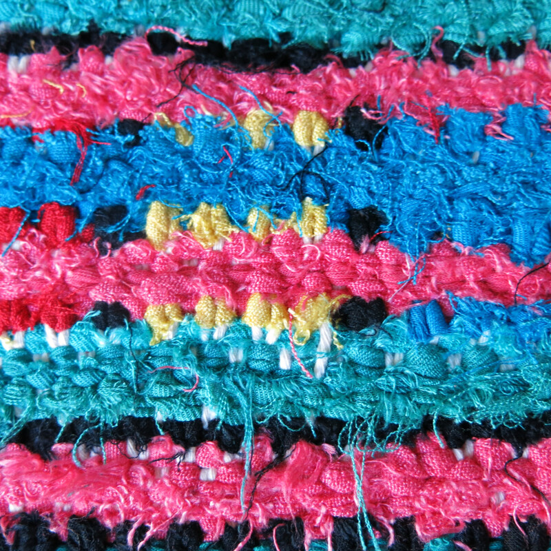 Petit tapis marocain Boucherouite multicolore - 2000