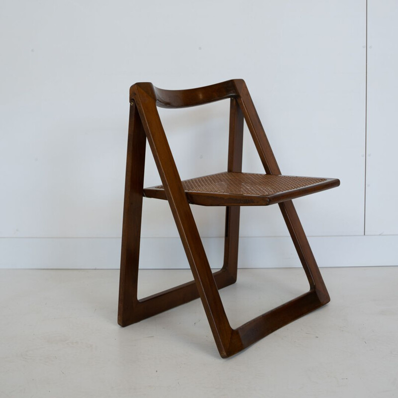 Vintage Bazzini Triëste folding chair designed by  Jacober & d'Aniello