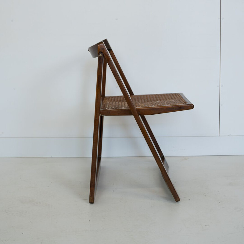 Vintage Bazzini Triëste folding chair designed by  Jacober & d'Aniello