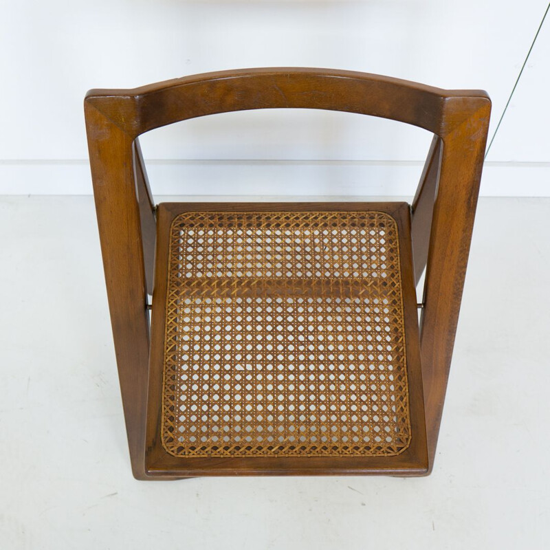 Vintage Bazzini Triëste folding chair designed by  Jacober & d'Aniello