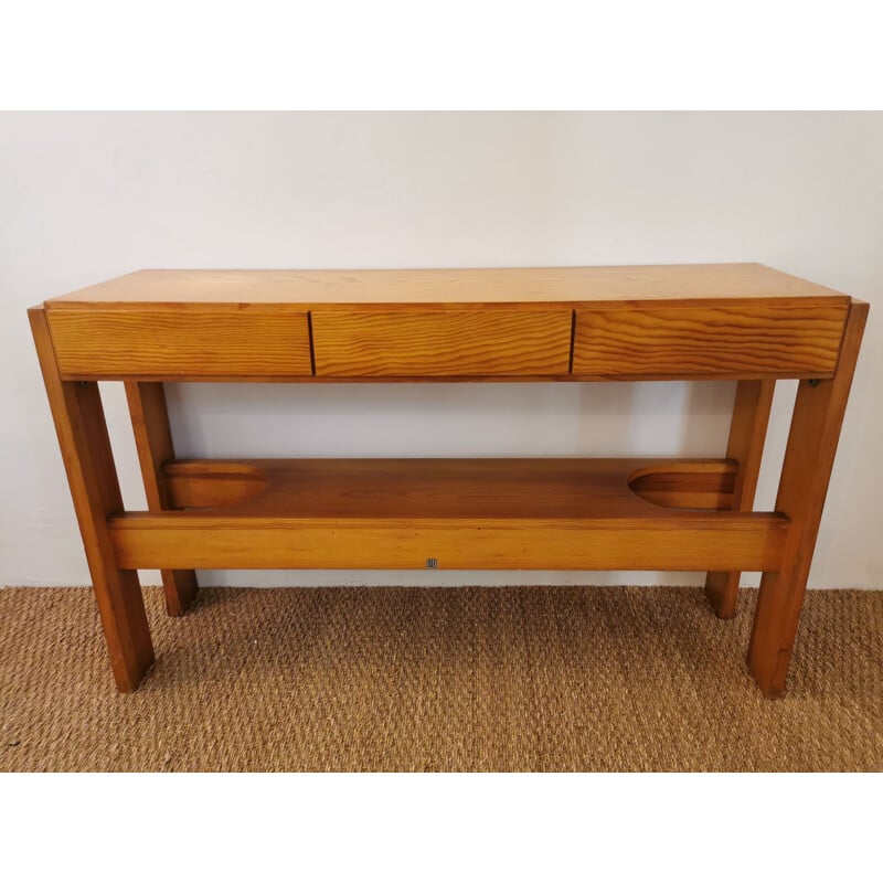 Vintage Minimalist wooden console 1960