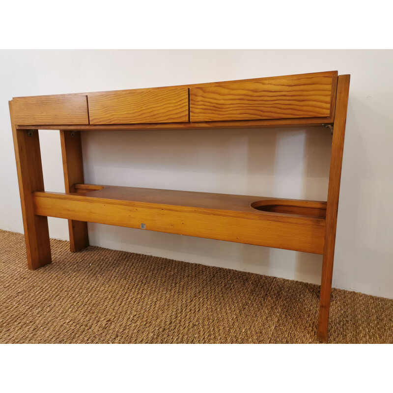 Vintage Minimalist wooden console 1960