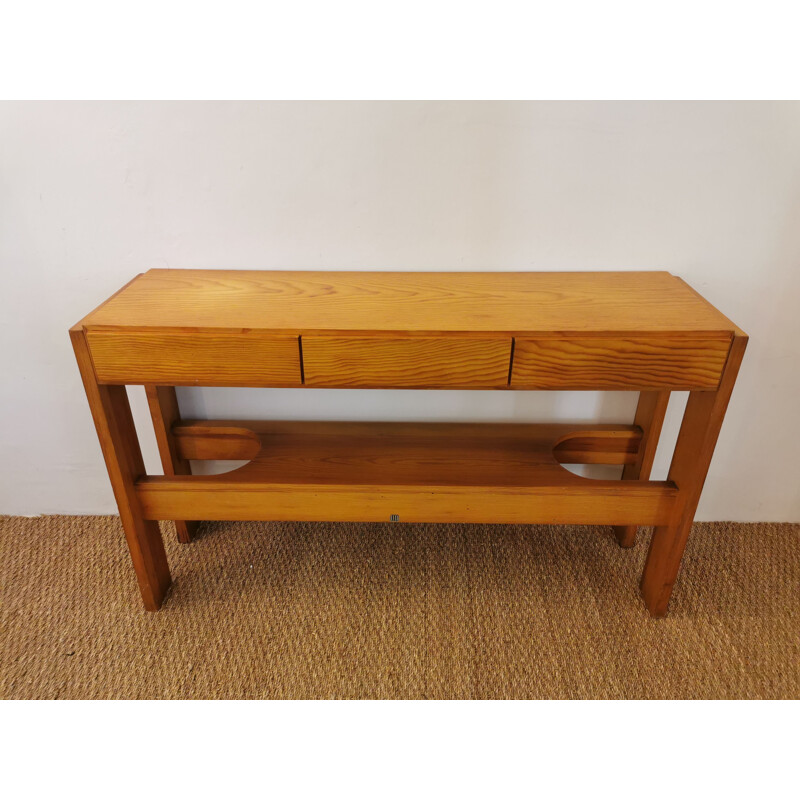 Console vintage minimaliste en bois 1960