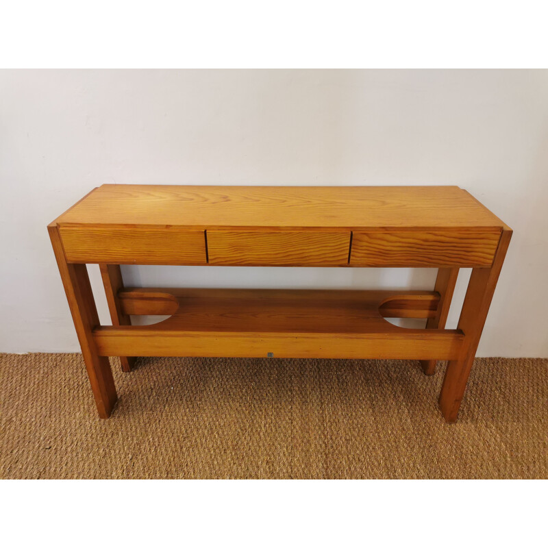 Vintage Minimalist wooden console 1960