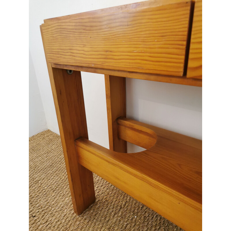 Vintage Minimalist wooden console 1960