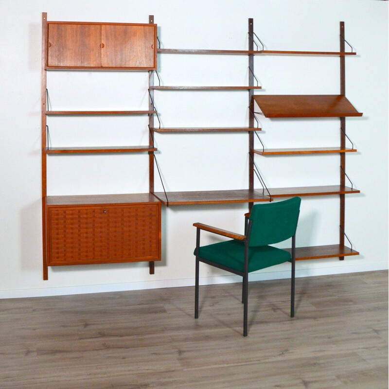 Vintage bookcase Royal System modular system by Poul Cadovius Denmark 1960