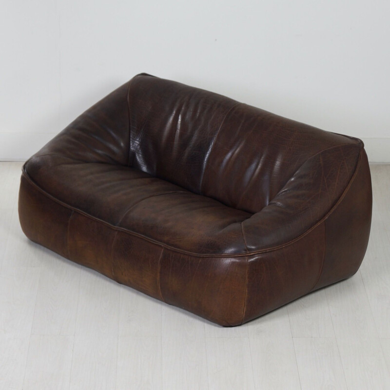 Vintage Leather 2-Seater Sofa Ringo by Gerard van den Berg for Montis, 1970s