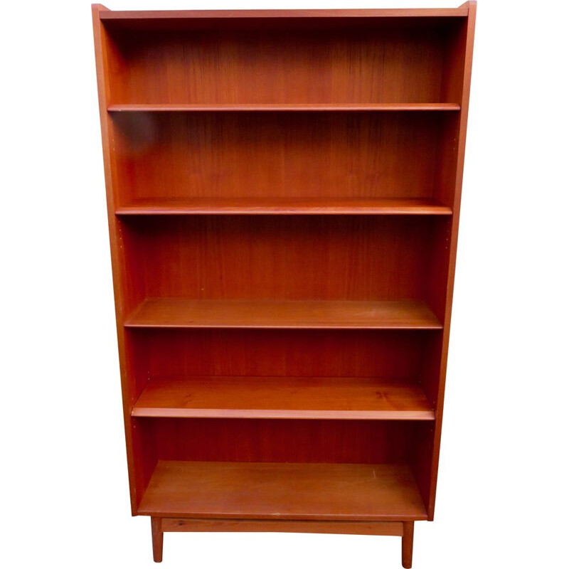 Vintage teak bookcase by Johannes Sorth Denmark 1960