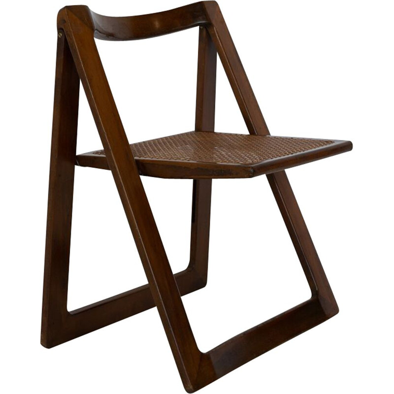 Vintage Bazzini Triëste folding chair designed by  Jacober & d'Aniello