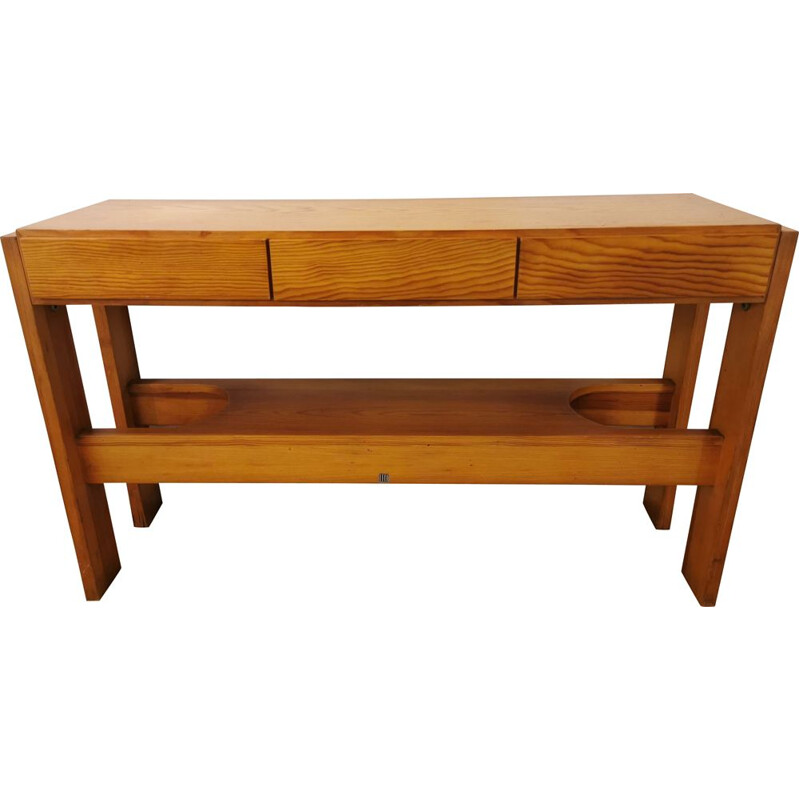 Vintage Minimalist wooden console 1960