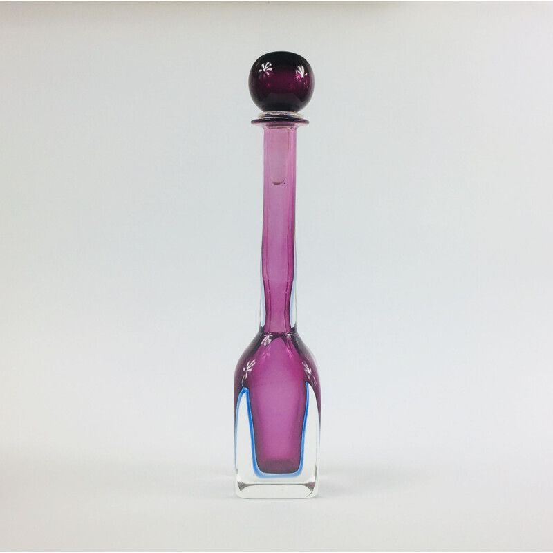 Vintage bottle decanter in murano glass by Seguso Vetri d'Arte, 1960