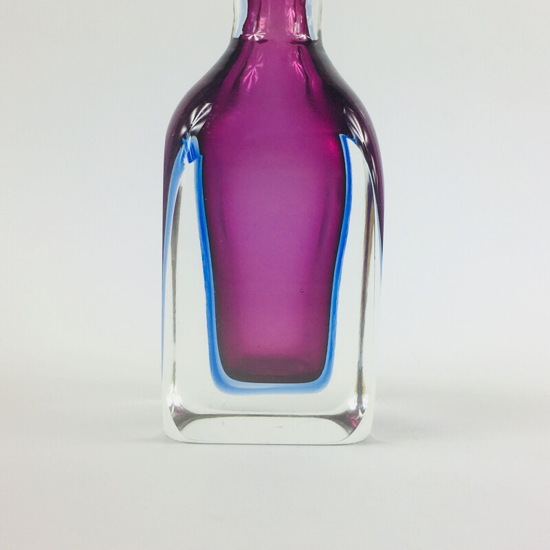 Vintage bottle decanter in murano glass by Seguso Vetri d'Arte, 1960