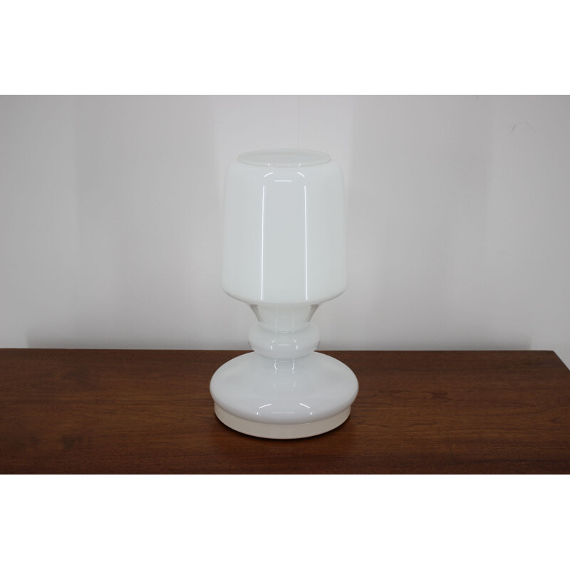 Lámpara de mesa de cristal vintage Stefan Tabery 1960