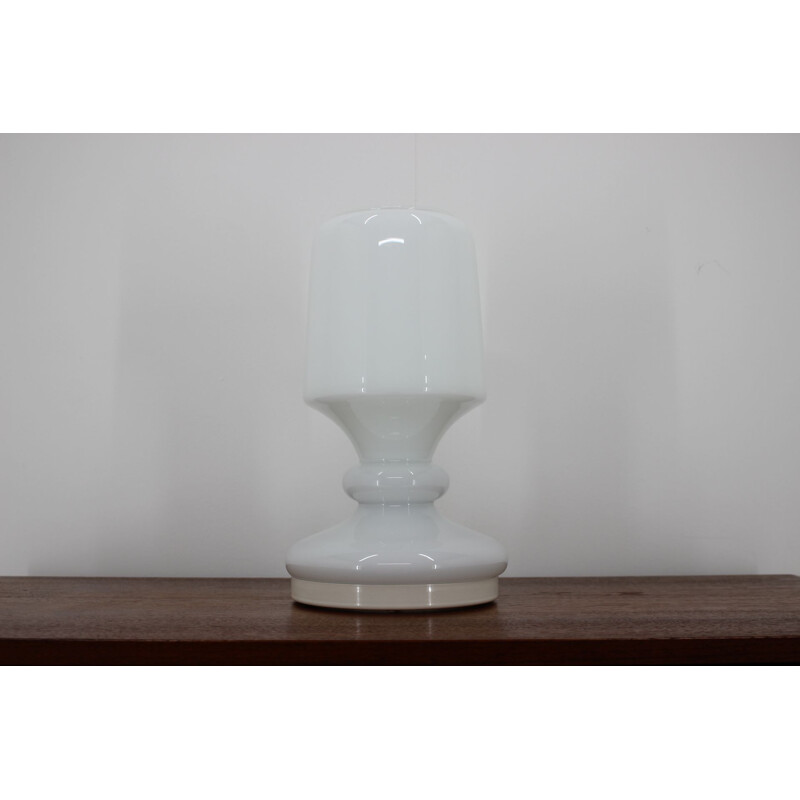 Lámpara de mesa de cristal vintage Stefan Tabery 1960