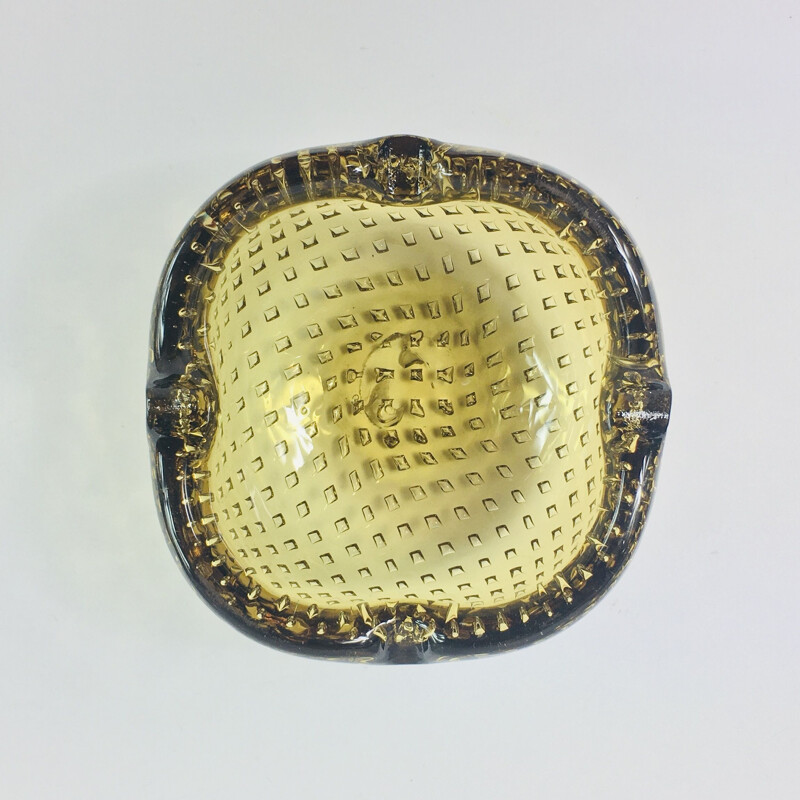 Mid-Century Bullicante Murano Glass Ashtray or Bowl by Carlo Scarpa for Venini, 1950s