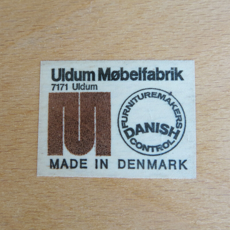 Ensemble de 6 chaises Uldum Mobelfabrik en palissandre et simili-cuir, Johannes ANDERSEN - 1960